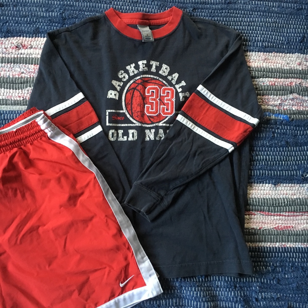 Kid's Old Navy Basketball Long Sleeve Shirt
